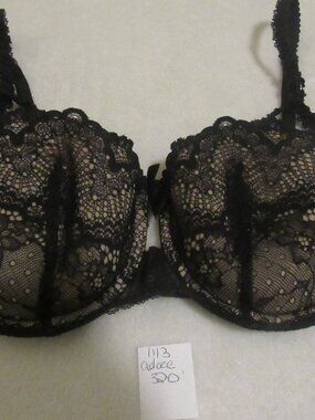 Adore Me Black/Beige Bra 32D  1113